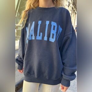 Brandy Melville Navy Blue Malibu Sweatshirt